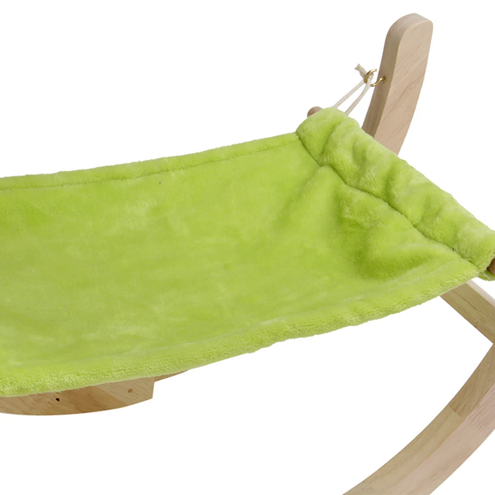 Pet Dog Puppy Cats Soft Wood Hammock Swing Sleeping Mat Cushion Hanging Bed