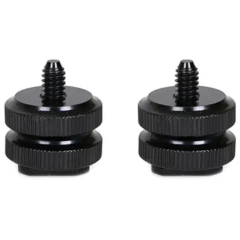 

Shoe Screw Mount Adapter "2 Pack" Hot Shoe IC Recorder Concatenable Yes 1/4 Screw Camera Shoe Adapter DSLR Tripod Screw Adapter