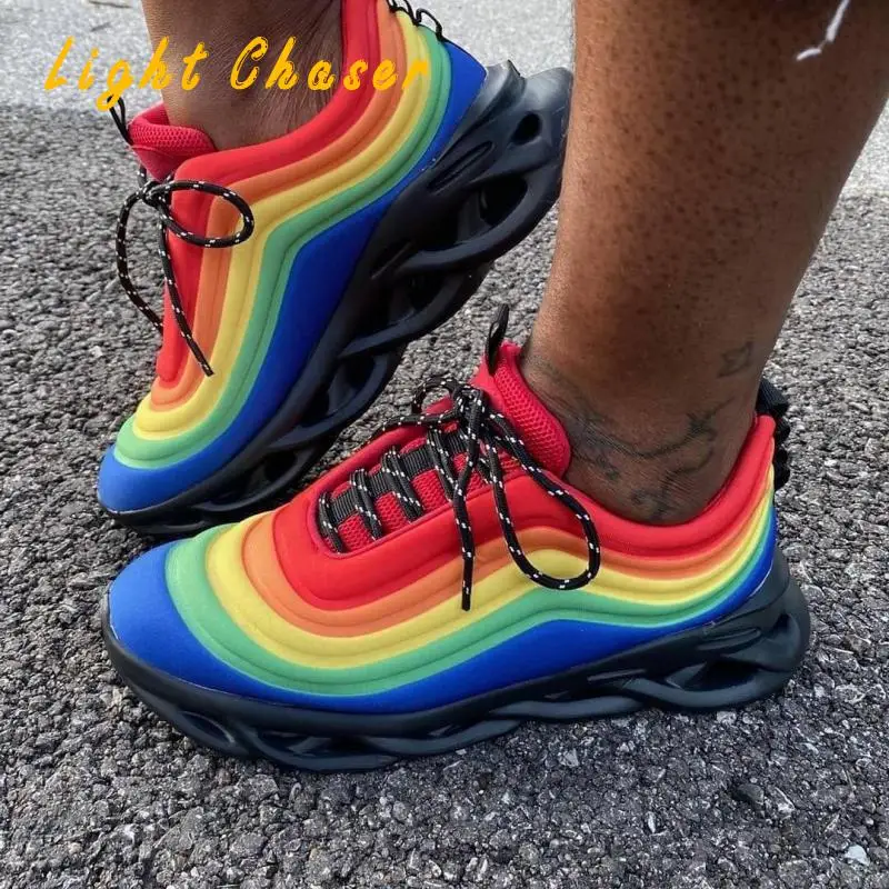 Autumn Sneakers Woman Lace Up Breathable Casual Female Shoe Comfort Candy Color Solid Ladies Plus Size 42 43 Women's Flats Shoes