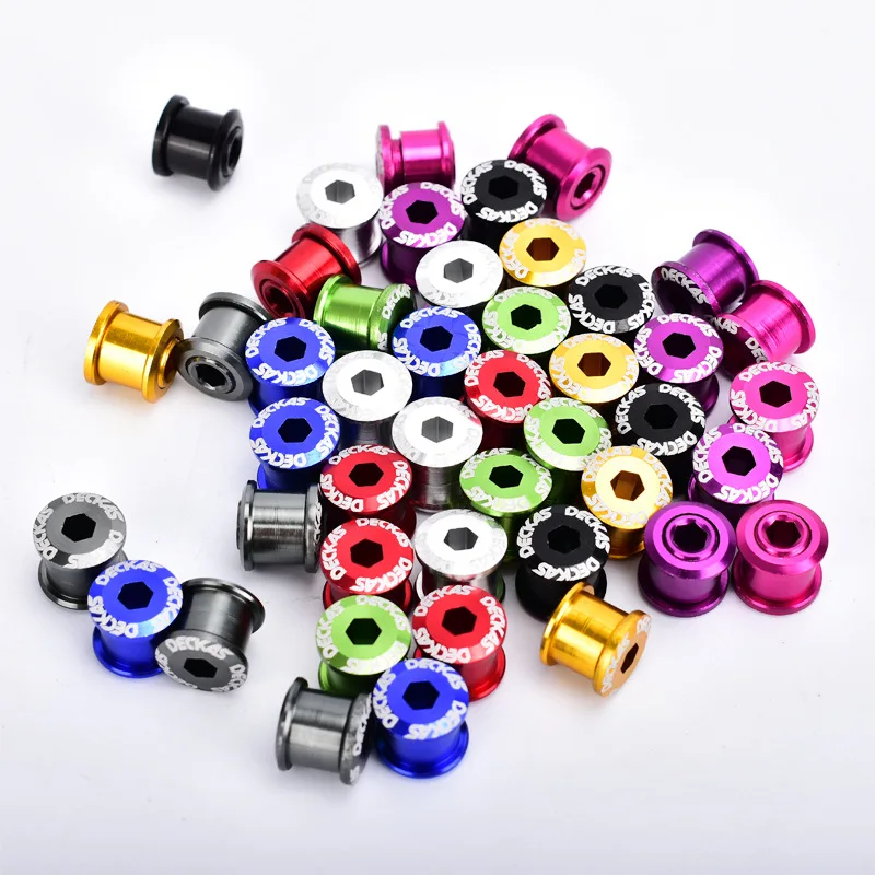 

DECKAS Bike crankset bolt 2X Chain Ring CNC Aluminum alloy Bike bolts road mountain Bicycle Single plate crankset screw 5pcs/set