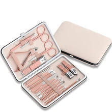 18 шт. профессиональный маникюрный набор для ногтей инструменты для дизайна ногтей все для маникюрных наборов уход за педикюром с толкателем вросшая пилочка для ногтей пинцет для лака