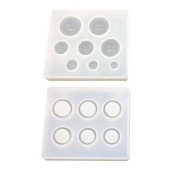 

DIY Crystal Epoxy Mould Semicircular Hemisphere Ring Pendant Resin Jewelry Mirror Handmade Molds