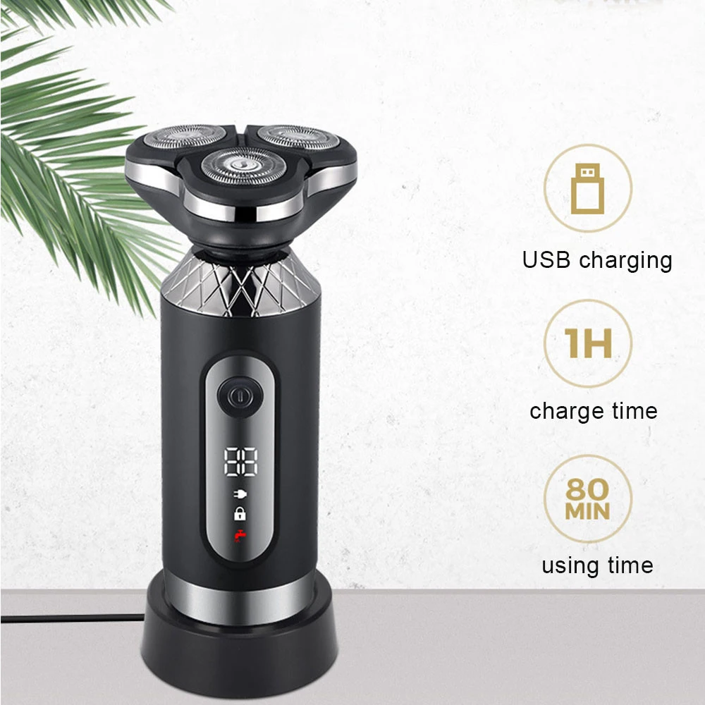 

Protable Electric Shaver For Men 3D Electric Hair Clipper USB Rechargeable Beard Hair Trimmer Hair Cutter for Men Adult Razor