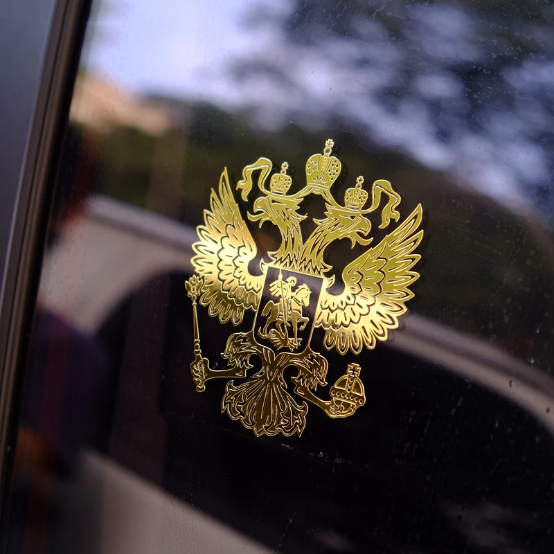 Автомобильные наклейки, эмблема орла Российской Федерации для ford focus 2 3 hyundai solaris i35 i25 Mazda 2 3 6 CX-5, автомобильные аксессуары