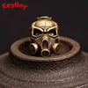 Punk Skull Head Protective Mask Brass Knife Bead DIY Keychain Hanging Jewelry Accessory Leather Bag Umbrella Rope Beads Pendants ► Photo 1/6