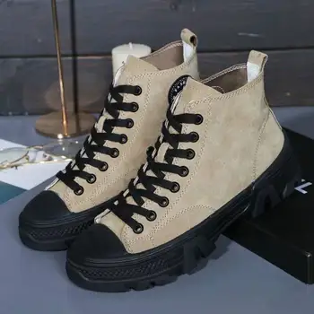 

Women Ankle Boots Ladies Shoes Fashion Botines Mujer 2019 Lace Up Chunky Boots Patent Leather Buty Damskie Round Toe Med Heels