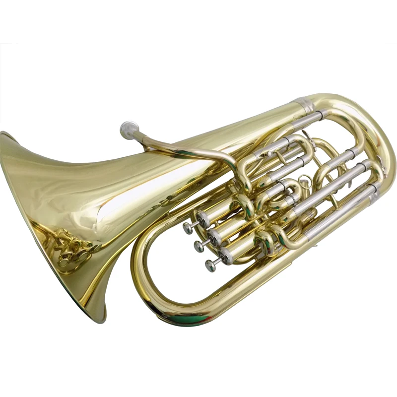 Compensating Euphonium 3+1 Pistons Brass Musical Instruments with Hard Case Mouthpiece