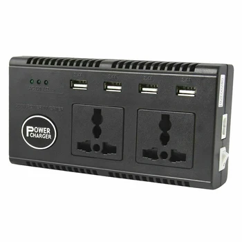 

200W Car Voltage Portable Auto Universal DC 12V To 220V Converter Travel Multi Protection Practical 4 Port USB Power Inverter