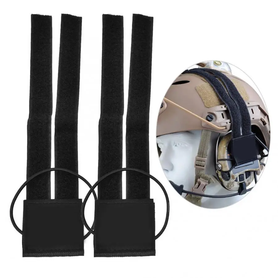 Elastic Z004 BK Nylon Cloth Hook & Loop Conversion Kit for Helmets And Sordin Headphones