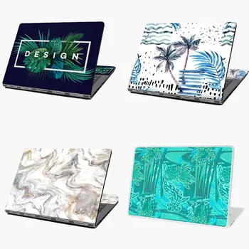 

Retro Aqua Hawaiian Tribal Hammerhead Shark Pattern laptop sticker skin for MacBook HP Acer Dell ASUS Lenovo