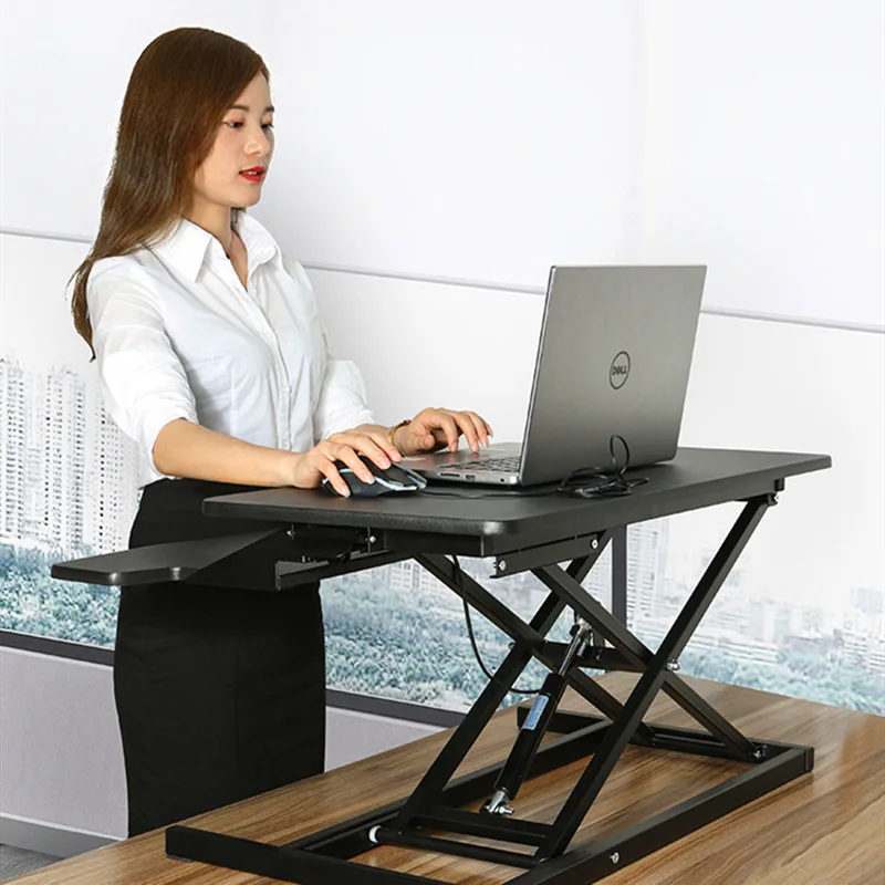 Double layers Computer Monitor Lifting Desk