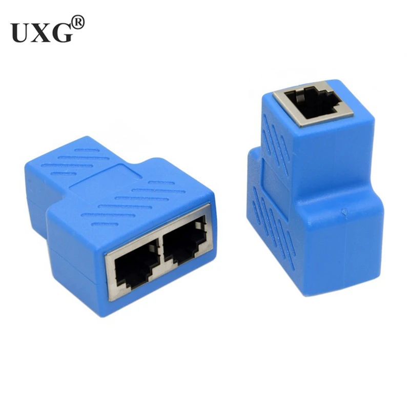 

Cat6e STP UTP Cat6 RJ45 8P8C разъем к двойному RJ45 сплиттеру сетевой Ethernet коммутатор адаптер синий цвет 1 шт.