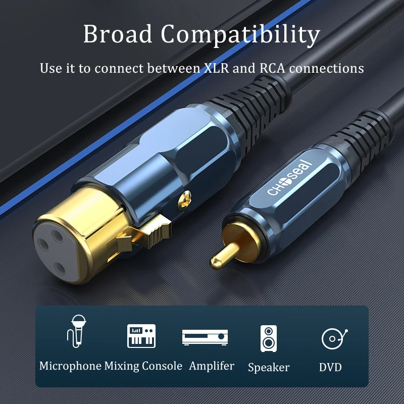 CHOSAL XLR to RCA  ̺  ͼ ũ RCA to XLR Ŀ ̺