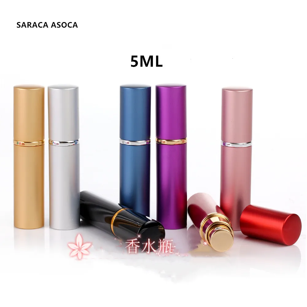 

Wholesale And Retail 5ml Mini Metal Shell Glass Tank Empty Spary Perfume Bottles Refillable Atomizer 20PCS/LOT