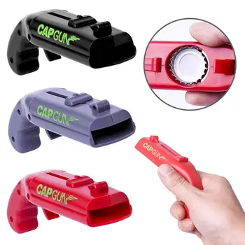

Firing Cap Gun Bottle Opener Creative Flying Cap Launcher Bar Tool HH