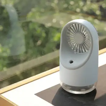 

Portable USB LED Rechargeable Mute Air Humidifier Mist Spray Desktop Cooling Fan Cooling Fan Cooler Humidifier Air Fan USB Fan