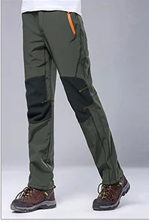 Осень-зима, мужская спортивная одежда, брюки для мужчин, wo, мужские уличные, для охоты, кемпинга, лыж, брюки для бега, походов, флисовые спортивные штаны - Цвет: 1men army green