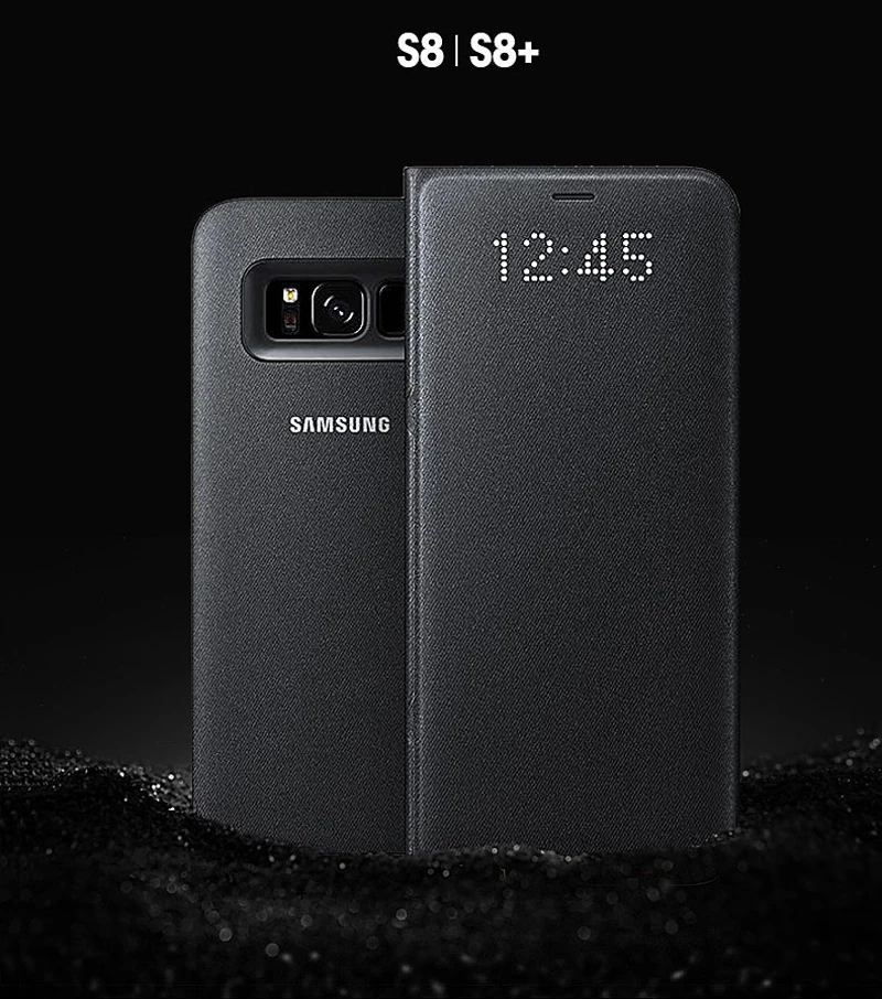 Светодиодный чехол для samsung Smart Cover чехол для телефона EF-NG955 для samsung Galaxy S8 S8+ S8 Plus функция сна карман для карт