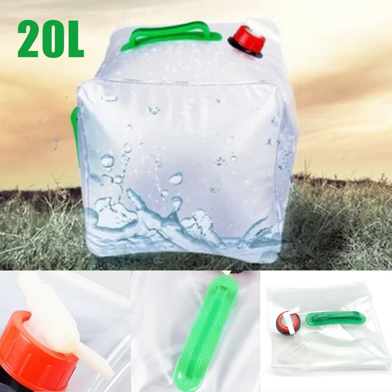 

Non-toxic PVC 20L Water Storage Tank Transparent Foldable Water Container Milk Juice Liquid Carriers for Outdoor Camping Hiking