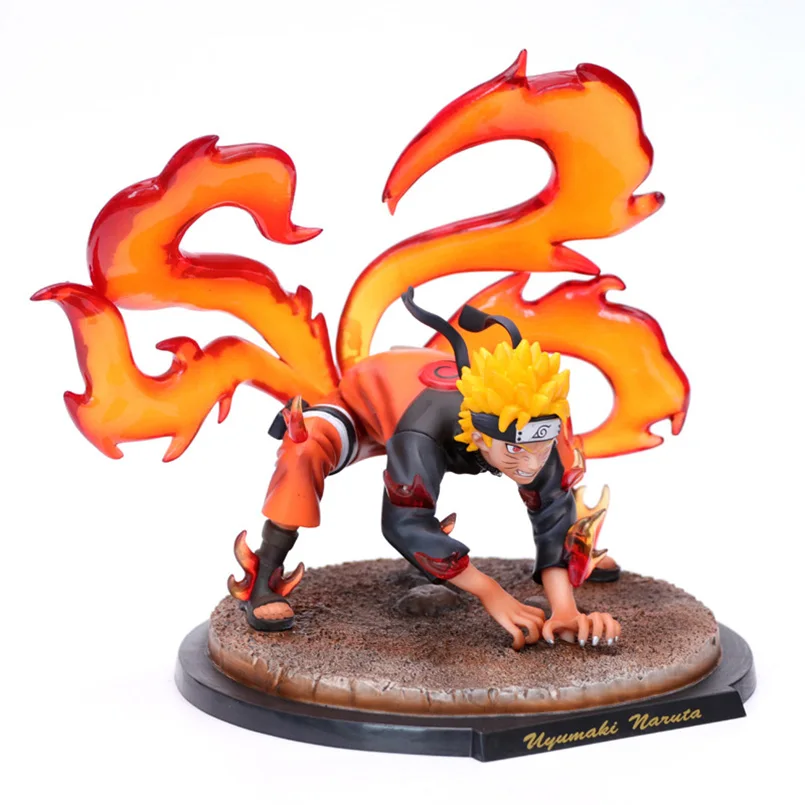 20 см японское аниме Uzumaki Наруто ПВХ Фигурки игрушки Аниме GK девять хвостов лиса