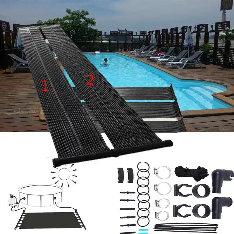kit de calentador de agua solar con panel captador calentador termico solar calefaccion agua caliente energia libre piscina 70x600cm