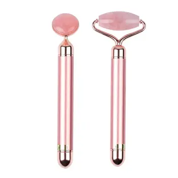 

Electric Rose Quartz Roller Face Massager Jade Roller Facial Roller for Face