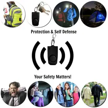 

Runner Personal Alarm Self Defense SOS Emergency Personal Key Ring For Night 120dB Scream Wrist Alarm Safety Running Loud J3R3