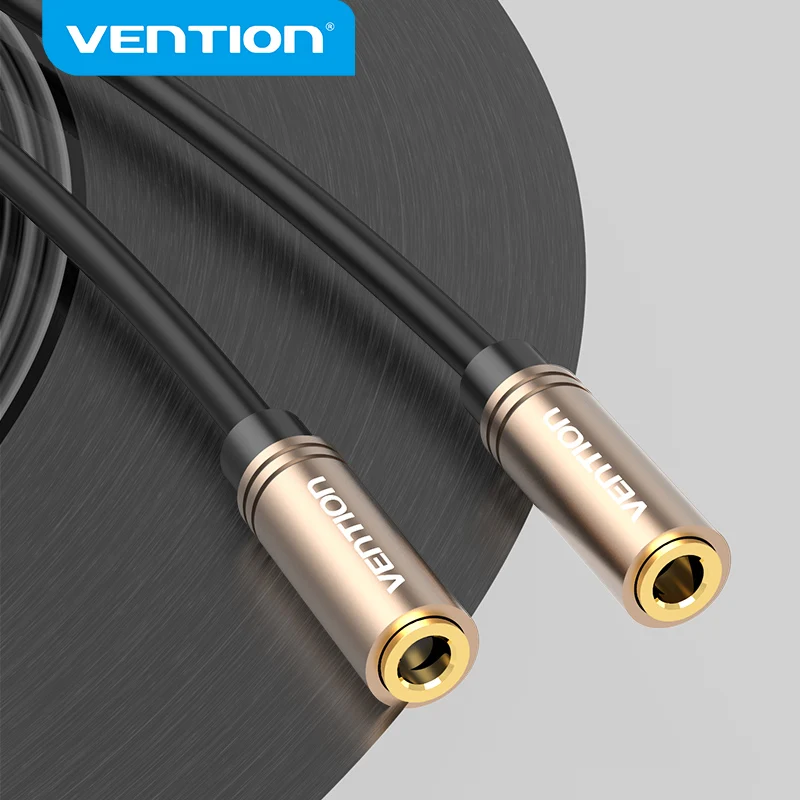 Аудиокабель Vention jack 3 5 мм Мама мама позолоченный Удлинительный кабель Aux для