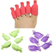 

5 Pcs Toenail Soak Off Clip Caps Nail Art Tips Polish UV Gel Clamp Remover Wrap