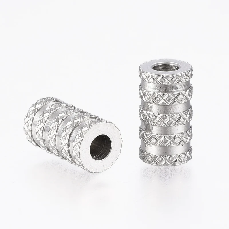 100pcs 304 Stainless Steel Grooved Column Tube Beads for jewelry making DIY Accessories Color 11x6mm Hole: 3mm | Украшения и