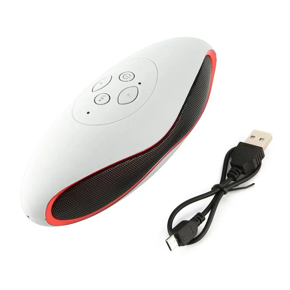 white -red mini Bluetooth Speaker Portable Wireless Speaker Sound System 3D Stereo Music Surround TF USB Super Bass column acoustic system - Цвет: white -red