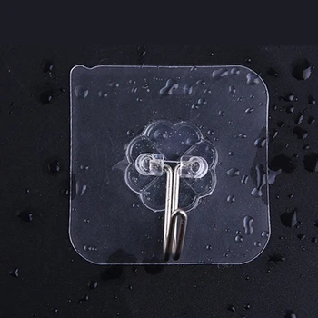 

Hook Strong Transparent Suction Wall Sucker Hanger Waterproof Adhesive Heavy Load Rack Stainless Steel Hook