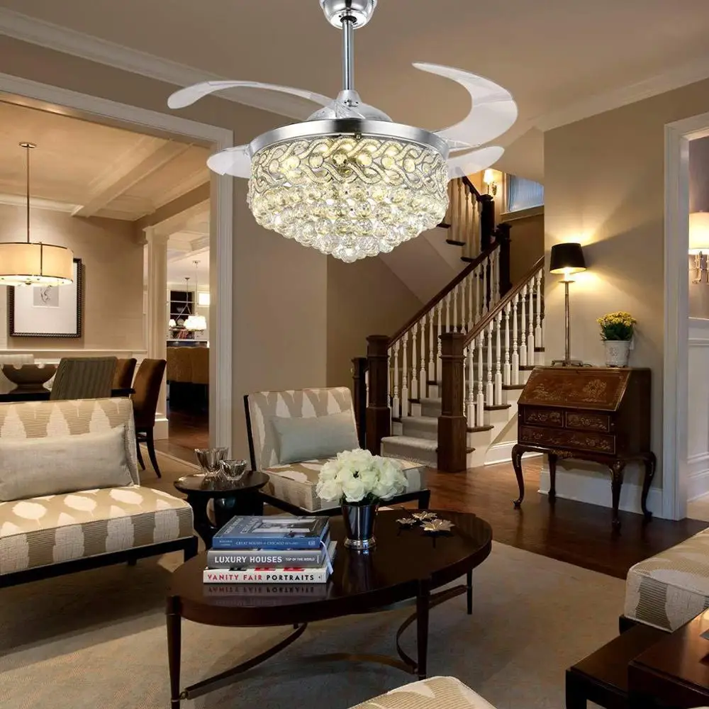 Plafonnier LED en cristal au design moderne et minimaliste, luminaire de plafond de luxe, idéal pour un salon ou une chambre à coucher