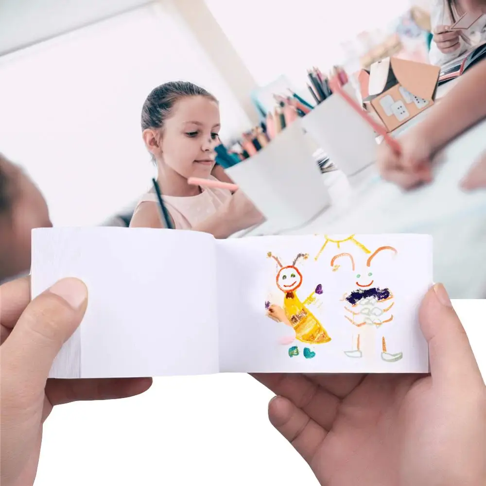 

240 Sheets Painting White Paper Flip Book Paper With Holes Flipbook Animation Paper Early Educational Kids Gift School Supplies