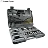 109 pc Household Hand Tool Set Contain Titanium Coated Woodworking Impact Twist Drill Bit Screwdrivers Hexagon Nut Driver Wrench ► Photo 1/6