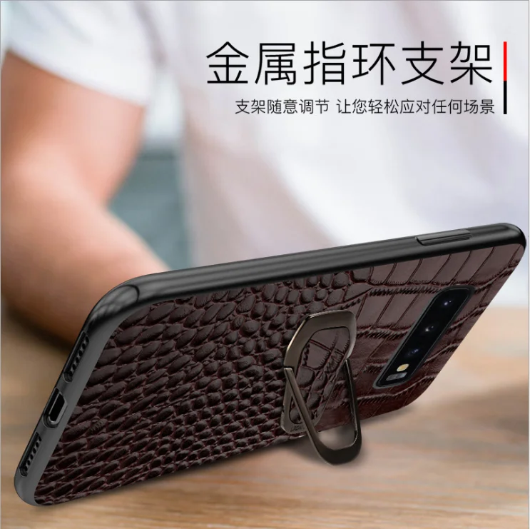 Роскошный чехол из натуральной кожи Crocodilo Telefone movel для samsung galaxy A50 A70 A40 A20 Note 8 9 10 S8 S9 S10 plus чехол для телефона