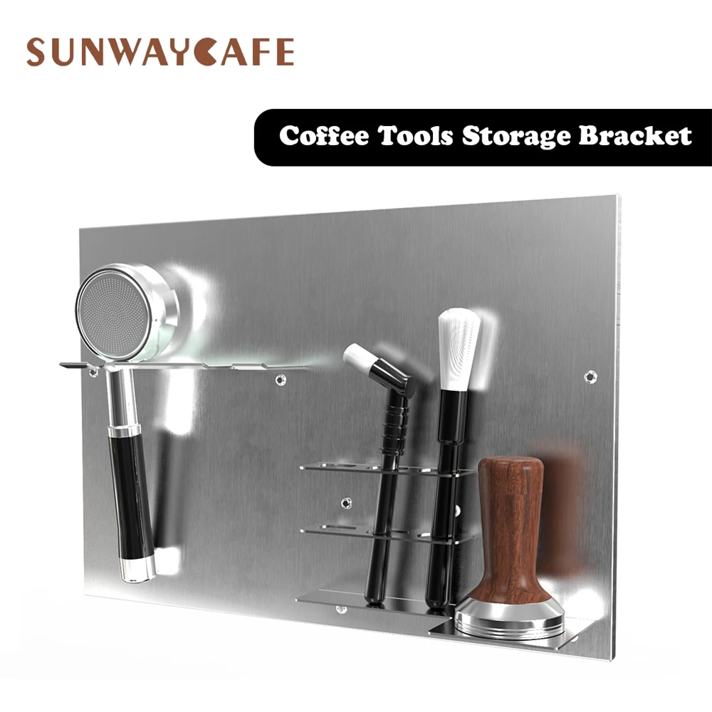 

Coffee Portafilter Wall Rack Storage Bracket Espresso Coffee Filter Holder 51MM/53MM/58MM Tamper Wall Mounted Rack Coffee Tools