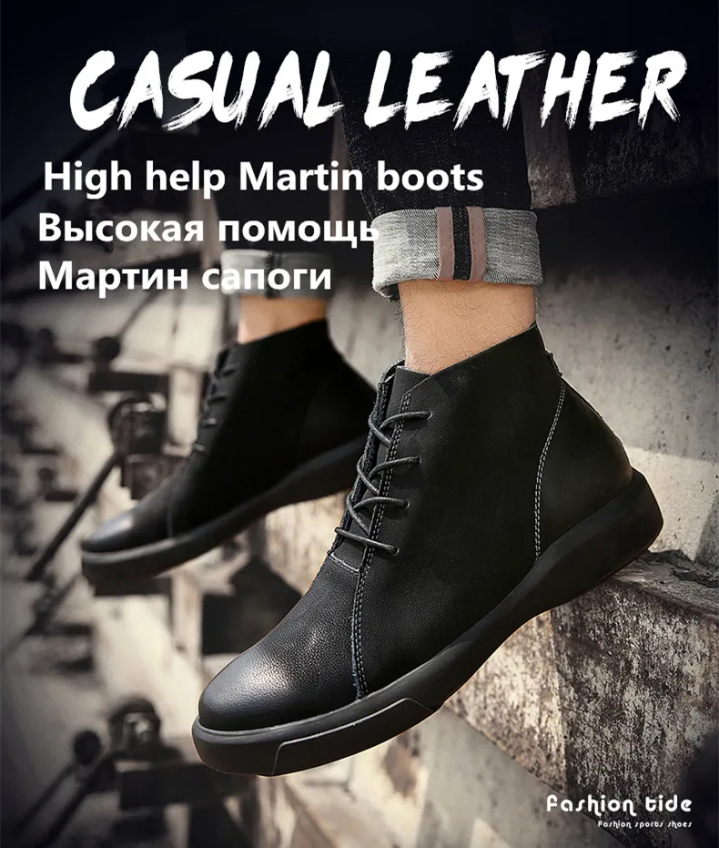 UEXIA Outdoor Handmade Warm Men Boots Autumn Winter Fur Ankle Fashion High Quality Snow Vintage Men Shoes Footwear Size 38-47