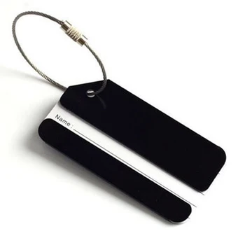 

Fashion Aluminum Alloy Travel Luggage Label Board Card Straps Suitcase Name ID Address Tags Travel Accessories