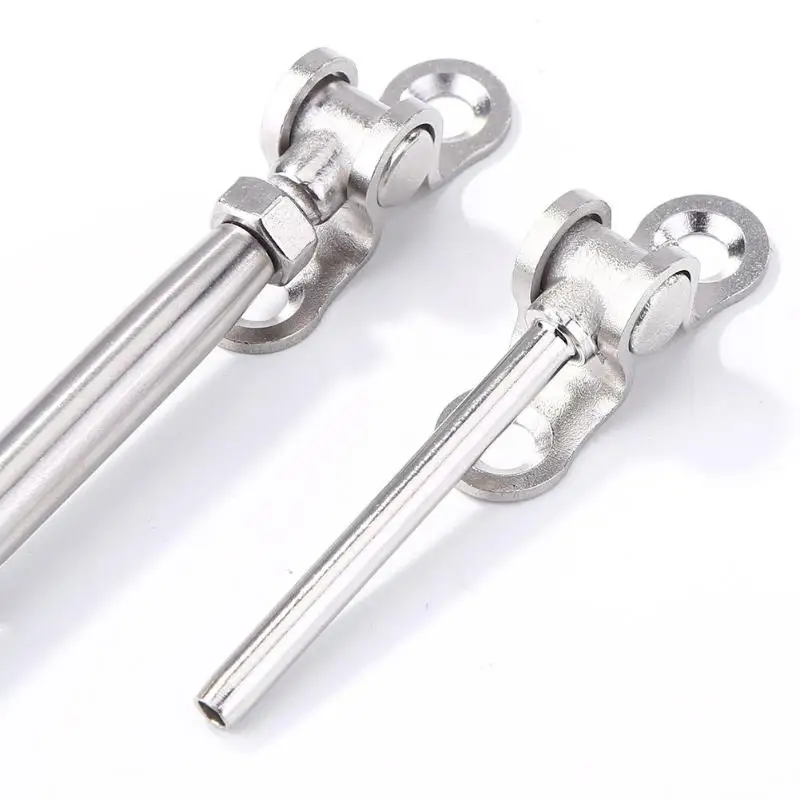 5pcs Stainless Steel Deck Cable Track Kit for Wood Posts Turnbuckle Screws