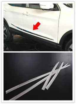 

High quality ABS accessories Fit for nissan Qashqai 2016， 2017， 2018 and 2019 side door crash strip body decoration bright strip