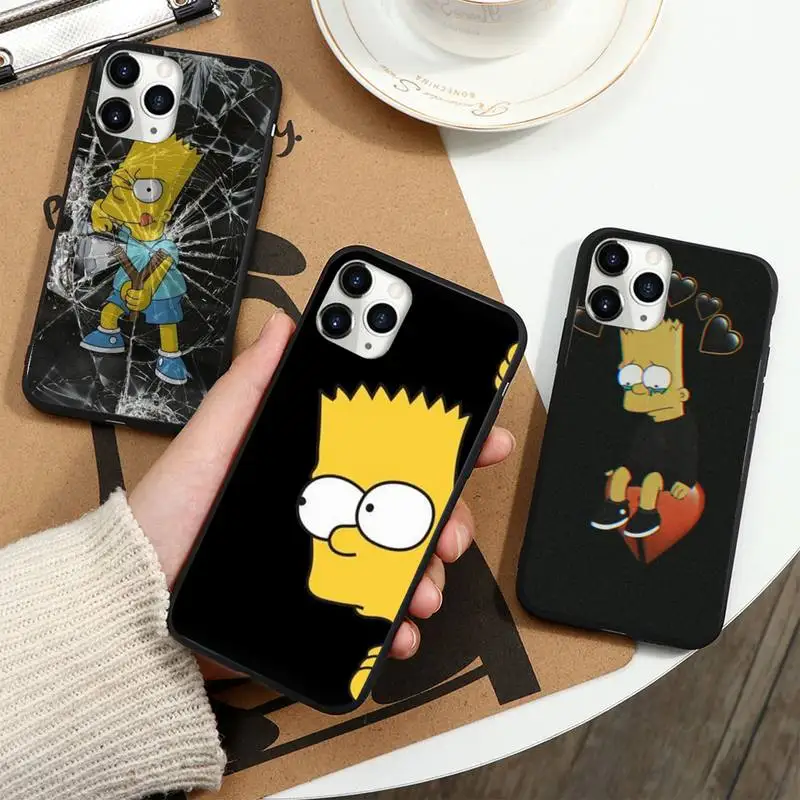 

Homer J Simpson funny Bart Simpson Phone Case for iPhone 11 12 pro XS MAX 8 7 6 6S Plus X 2020 XR Mini