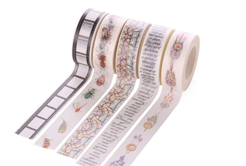 Мультфильм лента Washi для милых девочек почтовый ящик Эллиса замок китайские элементы насекомых изоляционная лента DIY оформление альбома, дневника Стикеры ленты