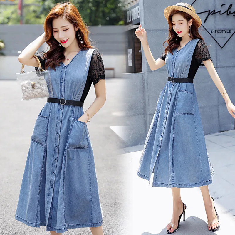 

Lace Computer Cable Lock Women's 2019 New Style Summer Mid-length over-the-Knee by Age Western Style Slimming Popular Skirt Fash