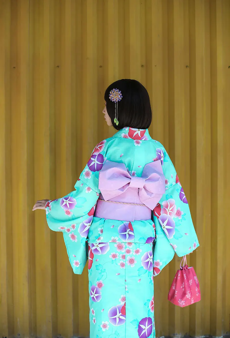 Женское японское традиционное хлопковое кимоно для косплея кимоно kawaii japan yukata кимоно женское кимоно с цветочным принтом платье с obi