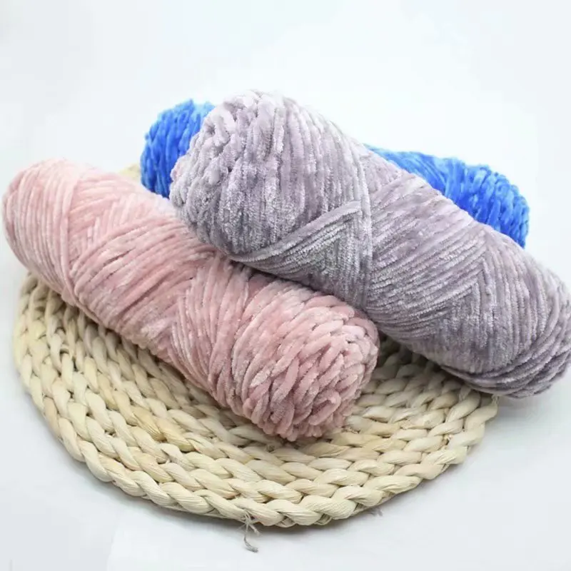 100g Chenille Velvet Yarn Soft Blended Knitting Wool Crochet thread Handmade DIY Scarf Coat Baby Blanket