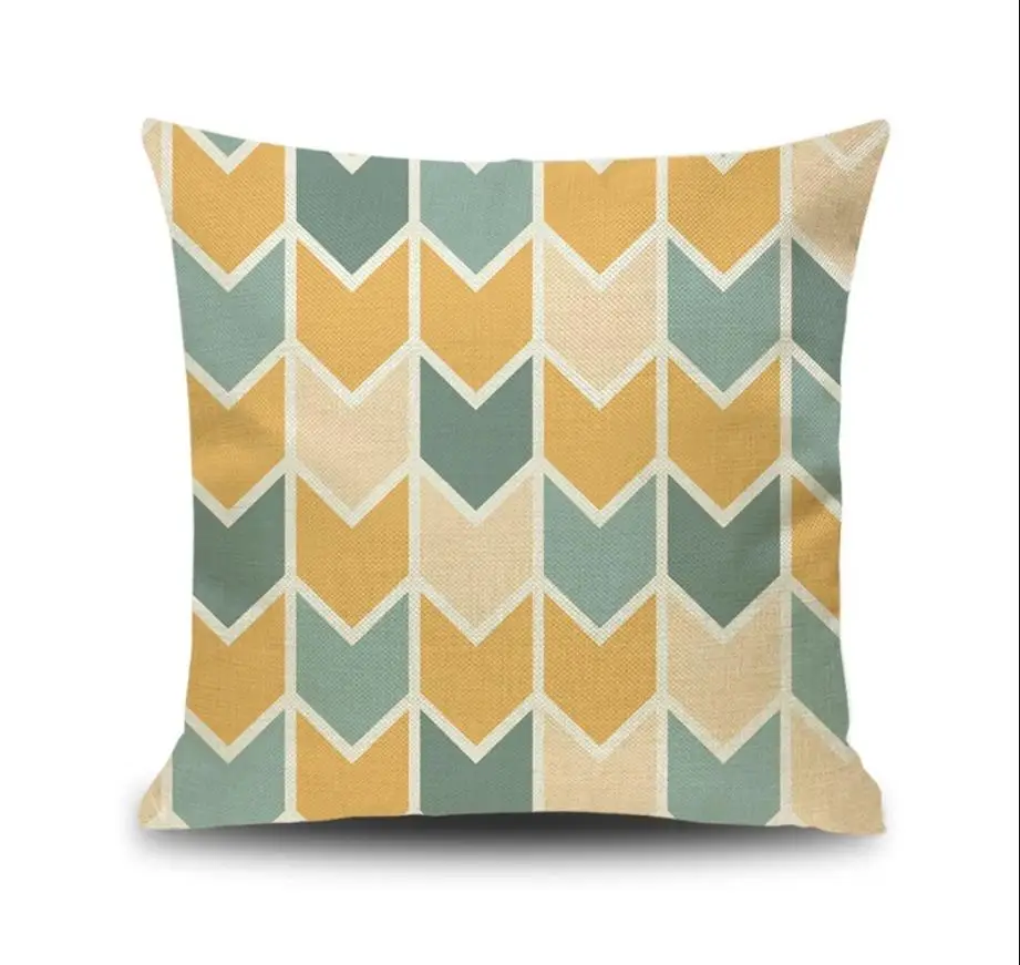 Nordic Geometric Cushion Yellow Geometry Circle Pillow Home Decor Decoration Decorative Pillowcase 