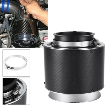 

Inlet/5in Air filter Carbon Fiber Look Car For Cold Air/Short Ram Intake Decoration Parts