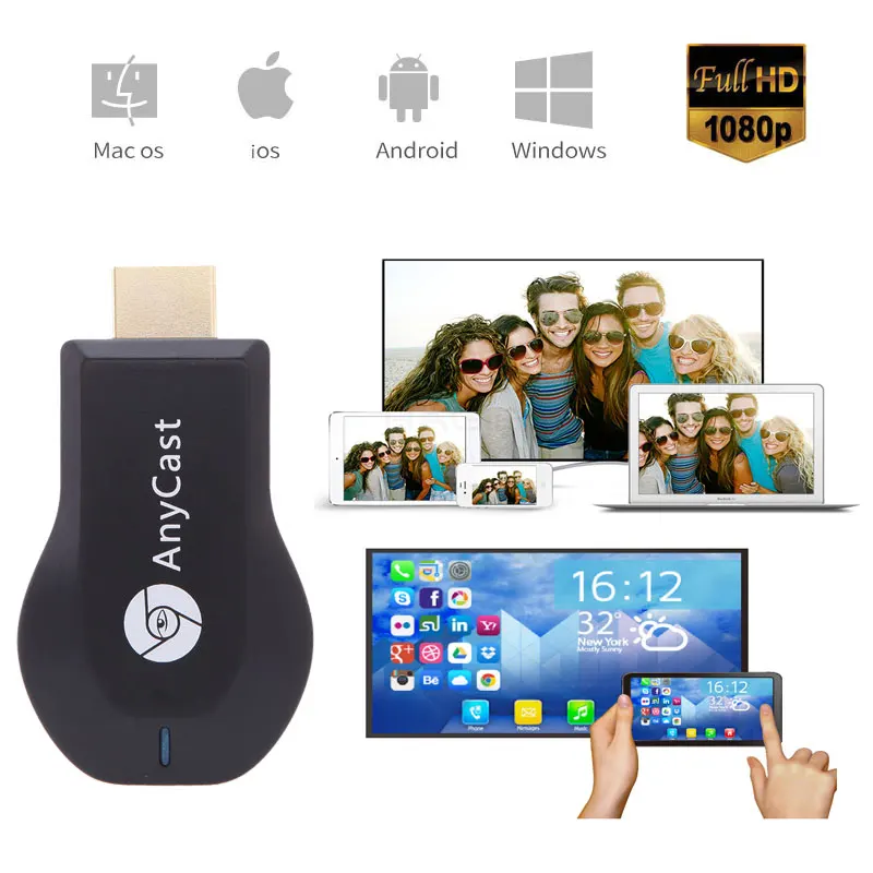 

Free Shipping! AnyCast M2 Plus DLNA Wireless Airplay Dongle Receiver TV Stick Full HD 1080P HDMI TV Box Miracast for Android iOS