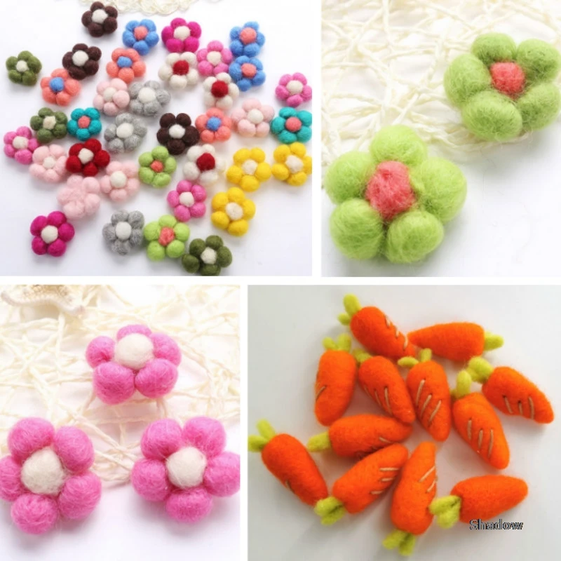 Newborn Photography Props Felt Flower Mini Photo Props Baby Photo Shoot Accessories Creative Props Sweet Photo Decorations